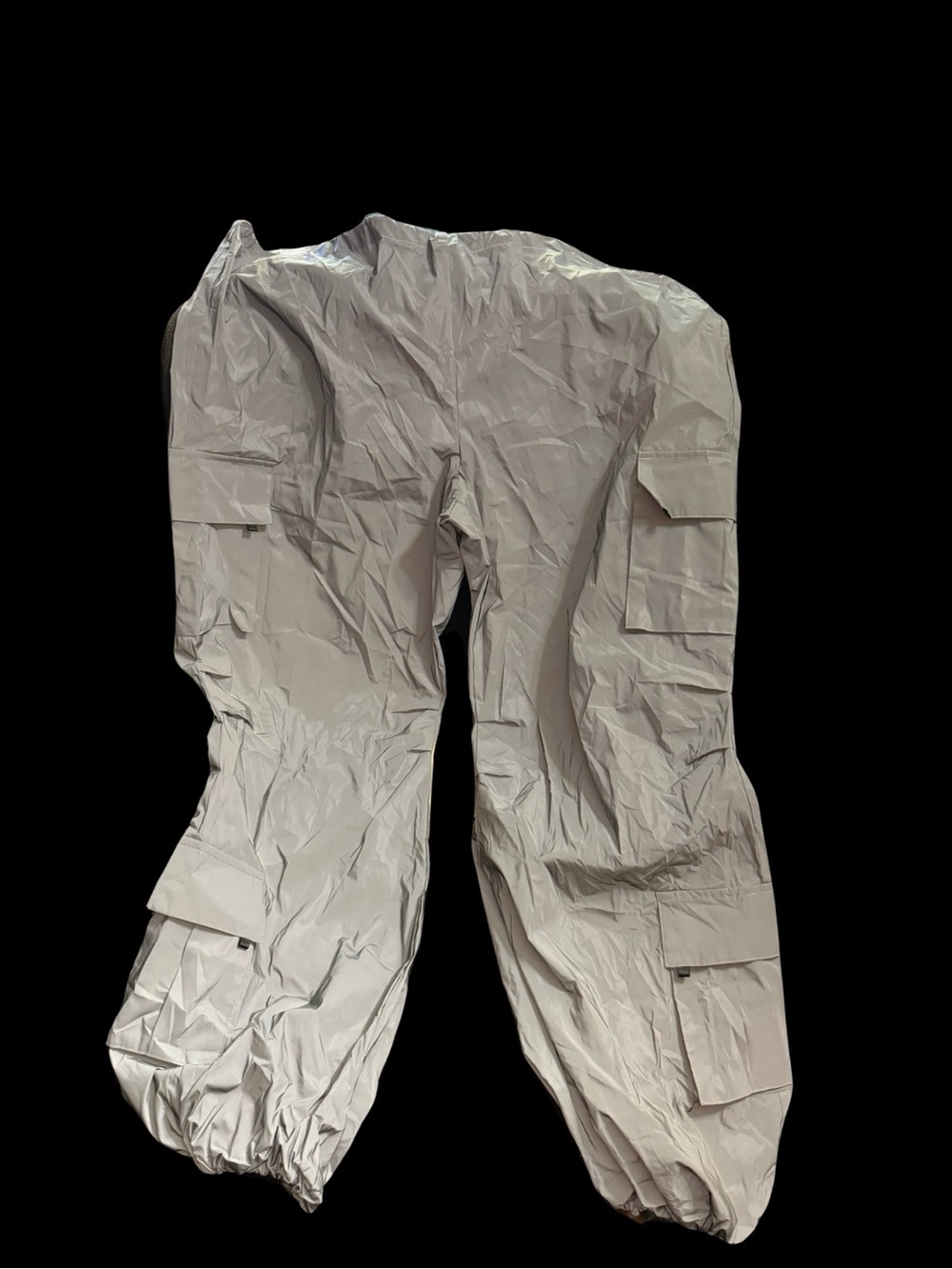 Gray Cargo Wide Leg Parachute Pants - Picture 6 of 10